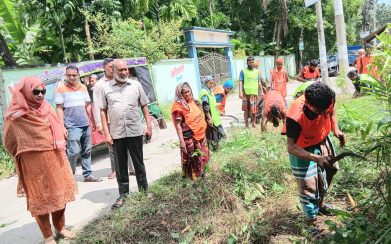 চরফ্যাশনে ডেঙ্গু প্রতিরোধে অবাঞ্চিত বন-জঙ্গল, ময়লা-আবর্জনা অপসারণ