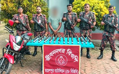 জীবননগরে নেশাজাতীয় সিরাপসহ যুবক আটক