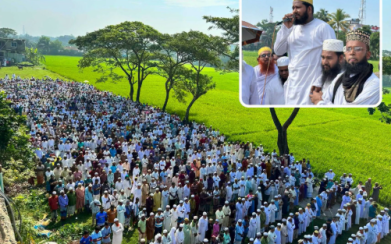 কুয়াকাটায় জনপ্রিয় অভিনেতা সাংবাদিক আলমাসের বাবা হাফেজ শিকদারের জানাজা ও দাফন সম্পন্ন!